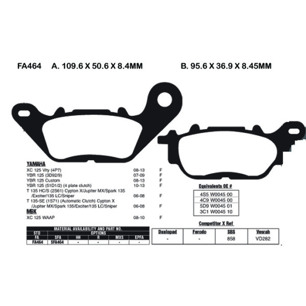 EBC EBC Brake Pads FA464